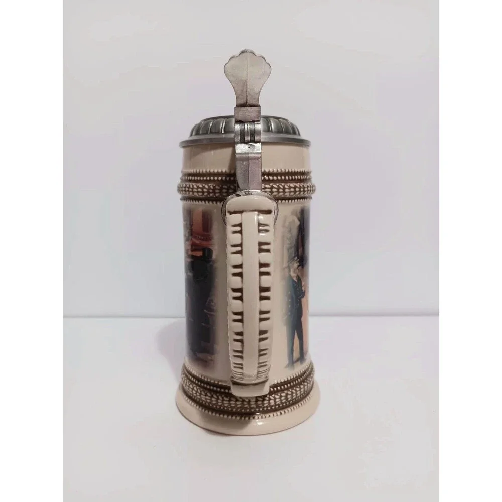 Paul Sebastian Fine Fragrance Co Beer Stein Pewter Ceramic 1999
